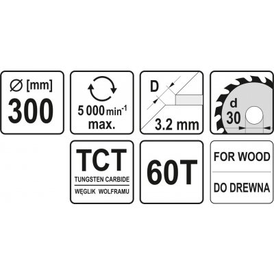 Yato pilový kotouč 300x30mm 60 zubů na dřevo YT-6077 – Zbozi.Blesk.cz