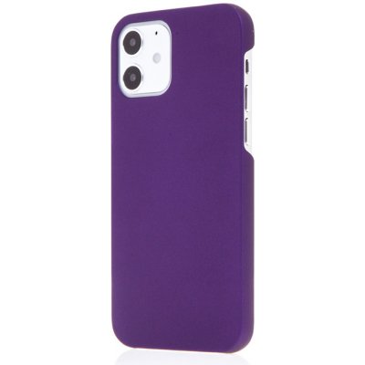 Pouzdro AppleMix Apple iPhone 12 / 12 Pro - plastové - měkčené povrch - fialové