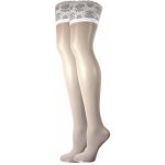 Boma Dámské samodržící punčochy LADY hold-ups bianco – Zboží Dáma