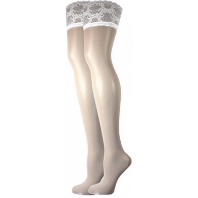 Boma Dámské samodržící punčochy LADY hold-ups bianco – Zboží Dáma