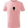 Dětské tričko Žárovka jednoduchá Tričko dětské bavlněné Růžová