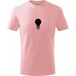 Žárovka jednoduchá Tričko dětské bavlněné Růžová