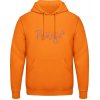 Pánská mikina s potiskem AWDis Hoodie Mikina Design Moje děti mají tlapky Orange Crush