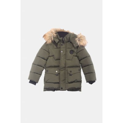 Joyce chlapecká zimní bunda s umělou kožešinou Olive – Zboží Dáma