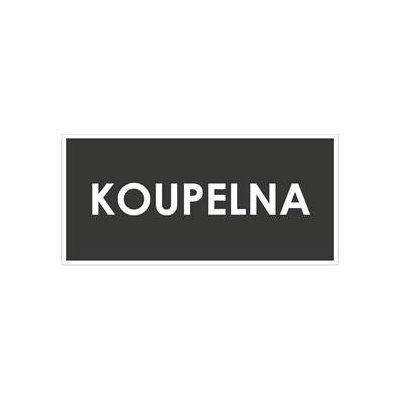 KOUPELNA, šedá, plast 1 mm 190x90 mm – Zboží Mobilmania