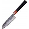 Kuchyňský nůž UG Grill Nůž Santoku 17/32cm Damašková ocel 67/ černý eben