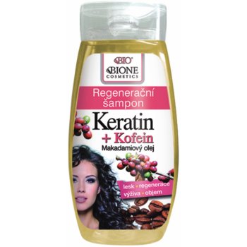 BC Bione Cosmetics Keratin kofein regenerační šampon Macadamia Oil 250 ml