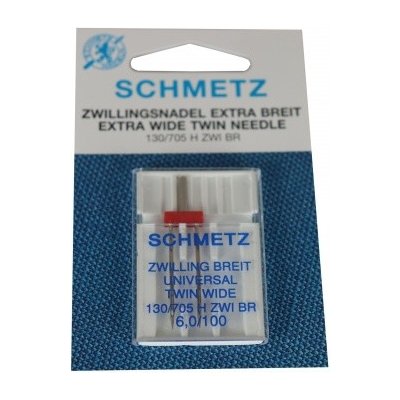 Dvojjehla Schmetz 4 mm síla 100 H705 Jeans