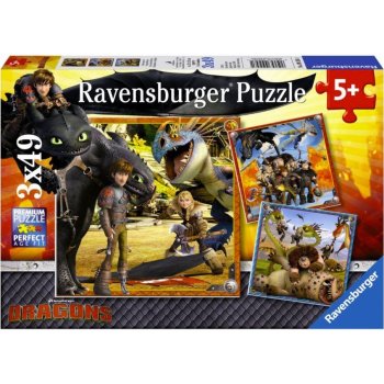 Ravensburger Jak vycvičit draka II. 3 x 49 dílků