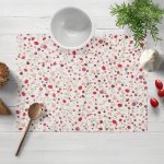 Biante bavlna prostírání Sandra SA-719 Červeno-béžové drobné květiny na bílém 30x40 cm – Hledejceny.cz