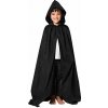 Dětský karnevalový kostým Černý plášť s kapucí 120 cm