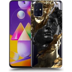 Pouzdro Picasee silikonové Samsung Galaxy M31s - Black Gold čiré