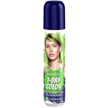 1-day Color barevný spray na vlasy zelená 50 ml
