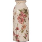 Clayre & Eef Béžová antik keramická váza s květy Lilie - Ø 8*20 cm - Clayre & Eef – Hledejceny.cz