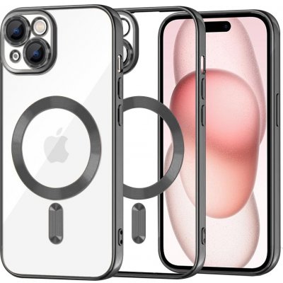 Techsuit - Luxusní křišťálový MagSafe - iPhone 15 - černý – Zboží Živě