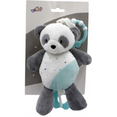 Teddies Medvěd/Medvídek závěs na postýlku/kočárek plyš 24 cm hrající strojek zelený na kartě v sáčku – Zboží Mobilmania