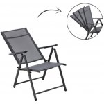 Pro-Tech shop TIH3491 Skládací zahradní židle šedá 66x53x107cm 62465 – Hledejceny.cz