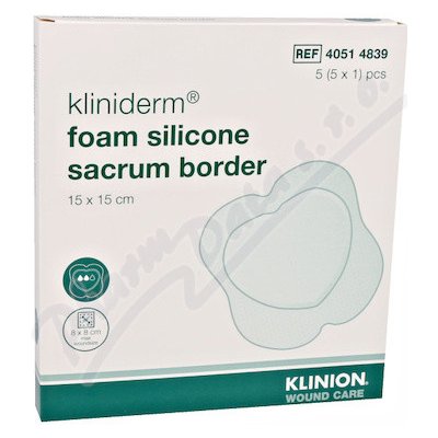 Kliniderm sil.pěn.SACR.BORDER 15 x 15 5 ks – Zboží Dáma