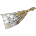 Dekorace - Vejce plast. zápich 4cm bílostříbrná – Hledejceny.cz