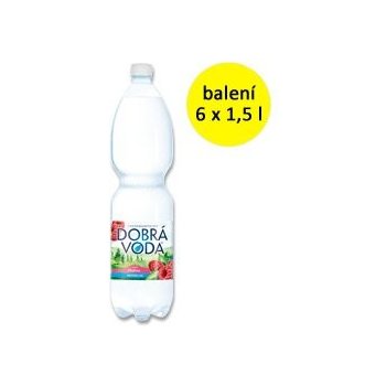 Dobrá voda malina neperlivá 6 x 1,5l