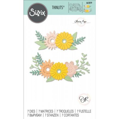 Sizzix Thinlits vyřezávací šablony 7 ks květiny – Hledejceny.cz