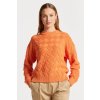 Dámský svetr a pulovr Gant svetr D2. WEAVE KNIT C NECK oranžová
