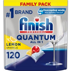 Prostředek do myčky Finish Quantum All in 1 kapsle do myčky nádobí Lemon Sparkle 120 ks