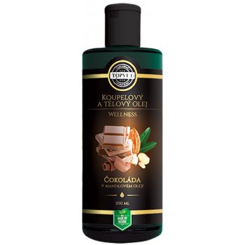 Topvet Wellness čokoláda v mandlovém oleji koupelový a tělový olej 200 ml