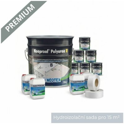 IZOLUJTO.CZ Hydroizolační systém PREMIUM na terasu 15 m² – Neoproof Polyurea R (Životnost 25 let) – Zboží Mobilmania