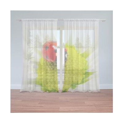 Sablio Záclony Beruška na květu: 2ks 150x250cm – Hledejceny.cz