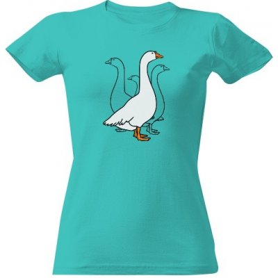 Tričko s potiskem Husa Caribean blue – Zboží Dáma