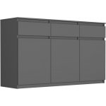 Framire Komoda s policemi a zásuvkami antracit 40 x 120 cm S3 – Hledejceny.cz