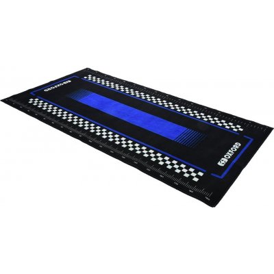 Textilní koberec pod motocykl PITLANE YAMA BLUE L, OXFORD (modrá/černá, rozměr 200 x 100 cm, splňující předpisy FIM) – Hledejceny.cz