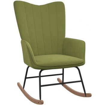 Meedo houpací židle světle zelená samet