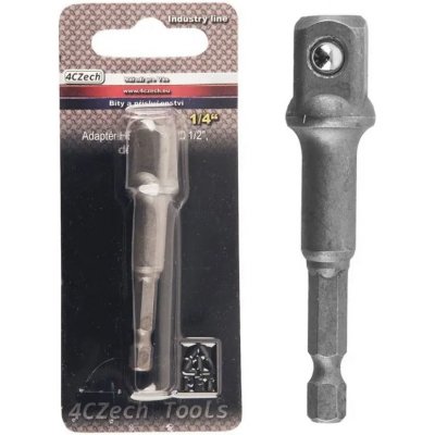 Adaptér do vrtačky šestihran 1/4" x čtyřhran 1/2", délka 72 mm - 4CZech – Zboží Dáma
