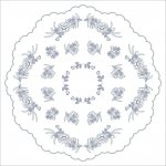 Beruška Vyšívání ubrus 120x120 cm květiny – Zboží Mobilmania