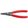 Kleště kulaté KNIPEX - Kleště precizní, na pojistné kroužky Ø 3-10mm - vnitřní - 140mm, velké opěrné plochy na hrotech (4931A0)