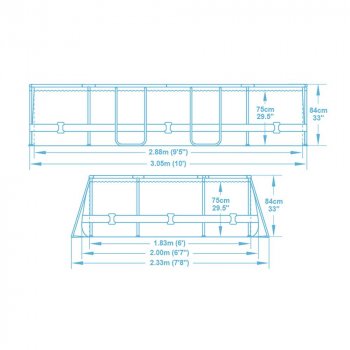 Bestway Power Steel Frame 3,05 x 2 x 0,84 m 5614A