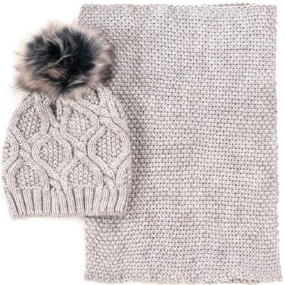 Dámský set čepice a šála Sweet Paris Hnědý FAcz18809ss01 – Hledejceny.cz