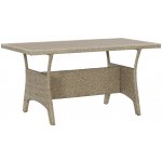 OMAXI 641835 Zahradní stůl šedý 120 x 70 x 66 cm polyratan – Hledejceny.cz