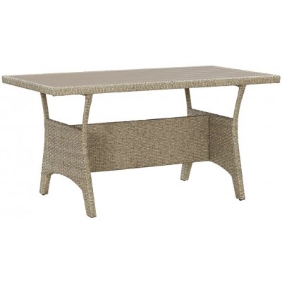 OMAXI 641835 Zahradní stůl šedý 120 x 70 x 66 cm polyratan – Hledejceny.cz