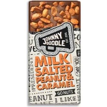 Johnny Doodle – mléčná čokoláda, slané arašídy a karamel 150 g