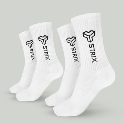Strix ponožky Essential Crew 2Pack White – Zboží Dáma