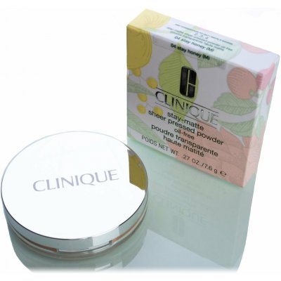 Clinique Stay Matte Sheer Pressed Powder Kompaktní pudr pro dlouhotrvající matný vzhled 4 Stay Honey 7,6 g – Zboží Dáma