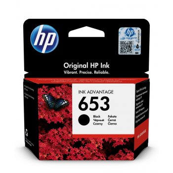 HP 653 originální inkoustová kazeta černá 3YM75AE