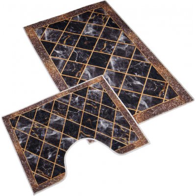 Bellatex 3D tisk sada černý mramor 60 x 100 +60x50 cm – Zboží Dáma