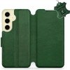 Pouzdro a kryt na mobilní telefon Mobiwear Kožené Flip Samsung Galaxy S24 - Zelené - L_GRS