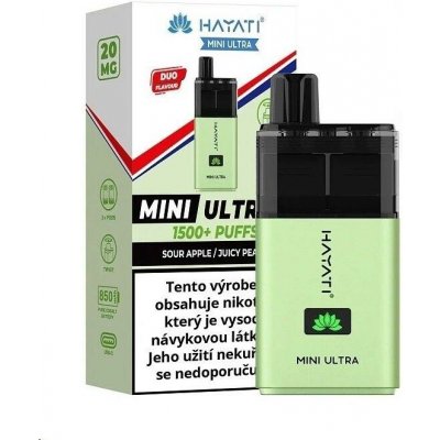Hayati Mini Ultra Sour Apple Juicy Peach 20 mg 1500 potáhnutí – Zboží Dáma