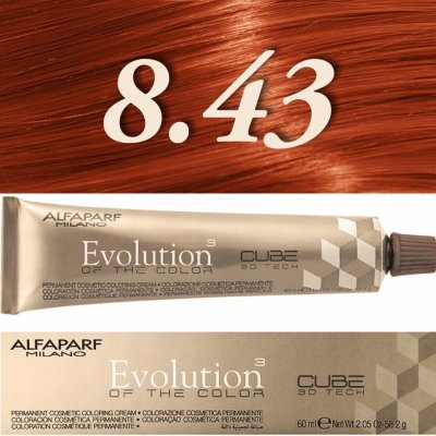 Alfaparf Evolution Of The Color Cube permanentní barva na vlasy 8.43 světle blond měděná zlatá 60 ml