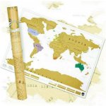 Velká stírací mapa světa bílá – Zboží Dáma